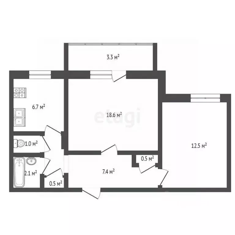 2-к кв. Забайкальский край, Чита Аргунская ул., 44 (53.0 м) - Фото 1