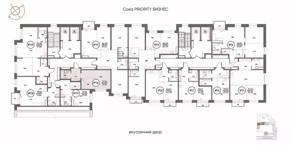 1-к кв. Иркутская область, Иркутск Макс жилой комплекс (31.76 м) - Фото 2