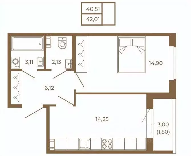 1-к кв. Ленинградская область, Сертолово Всеволожский район, Новая ... - Фото 2