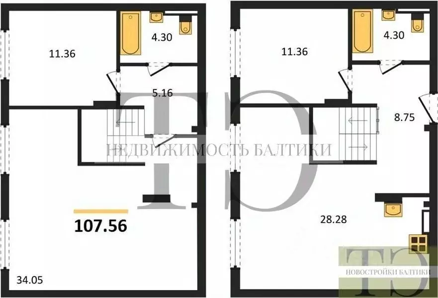3-к кв. Калининградская область, Светлогорск ул. Нахимова (107.56 м) - Фото 0