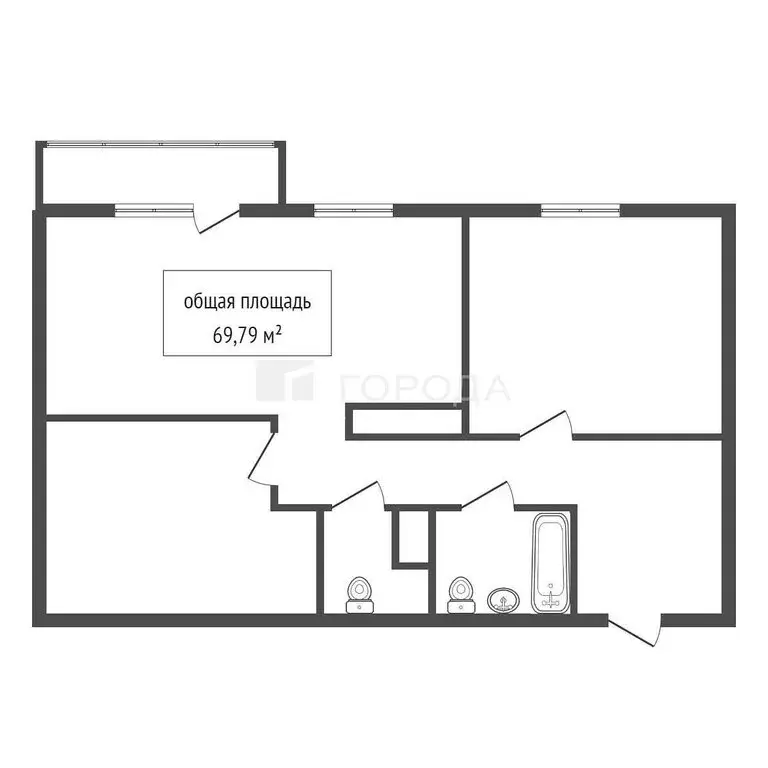 2-комнатная квартира: Новосибирск, улица Аэропорт, 88 (69.79 м) - Фото 0