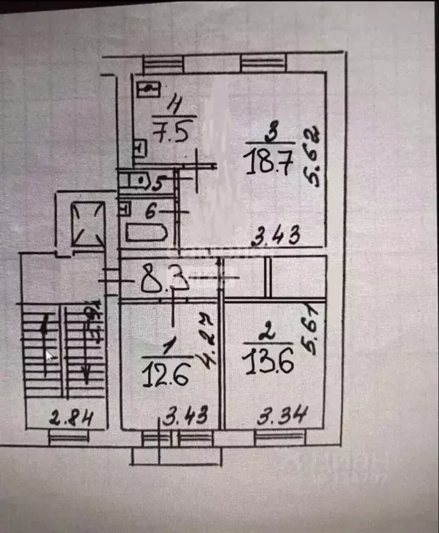 3-к кв. Москва ул. Литвина-Седого, 2/13кВс1 (73.4 м) - Фото 2