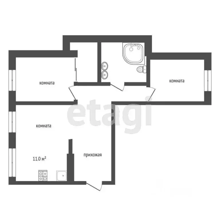 3-к кв. Омская область, Омск ул. Конева, 8к1 (107.0 м) - Фото 1