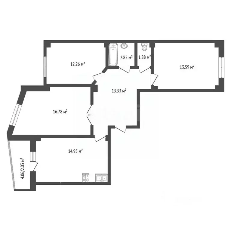 3-к кв. Псковская область, Псковский район, Завеличенская волость, д. ... - Фото 2