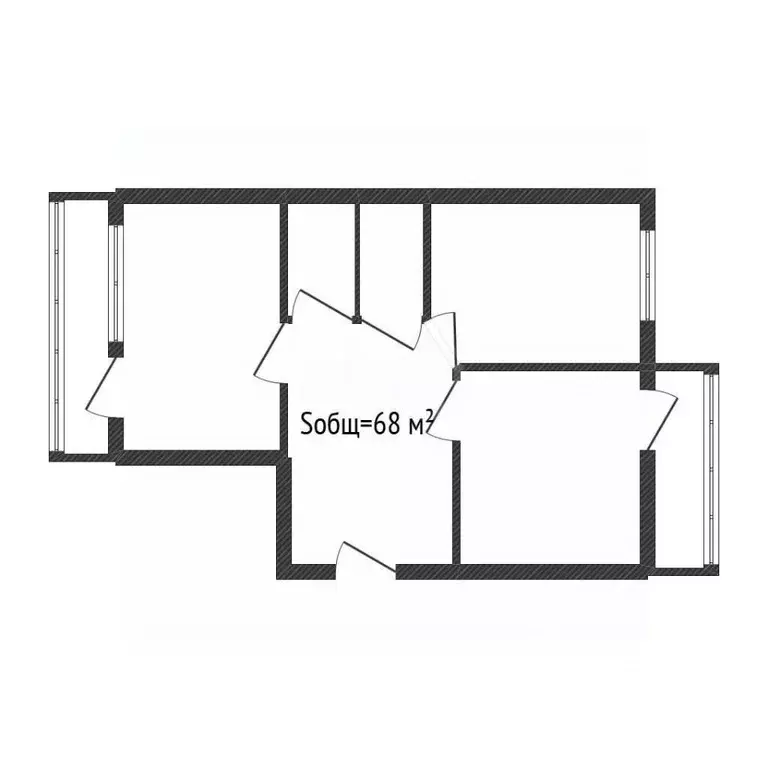 2-к кв. Брянская область, Брянск Бежицкая ул., 315к1 (68.0 м) - Фото 1