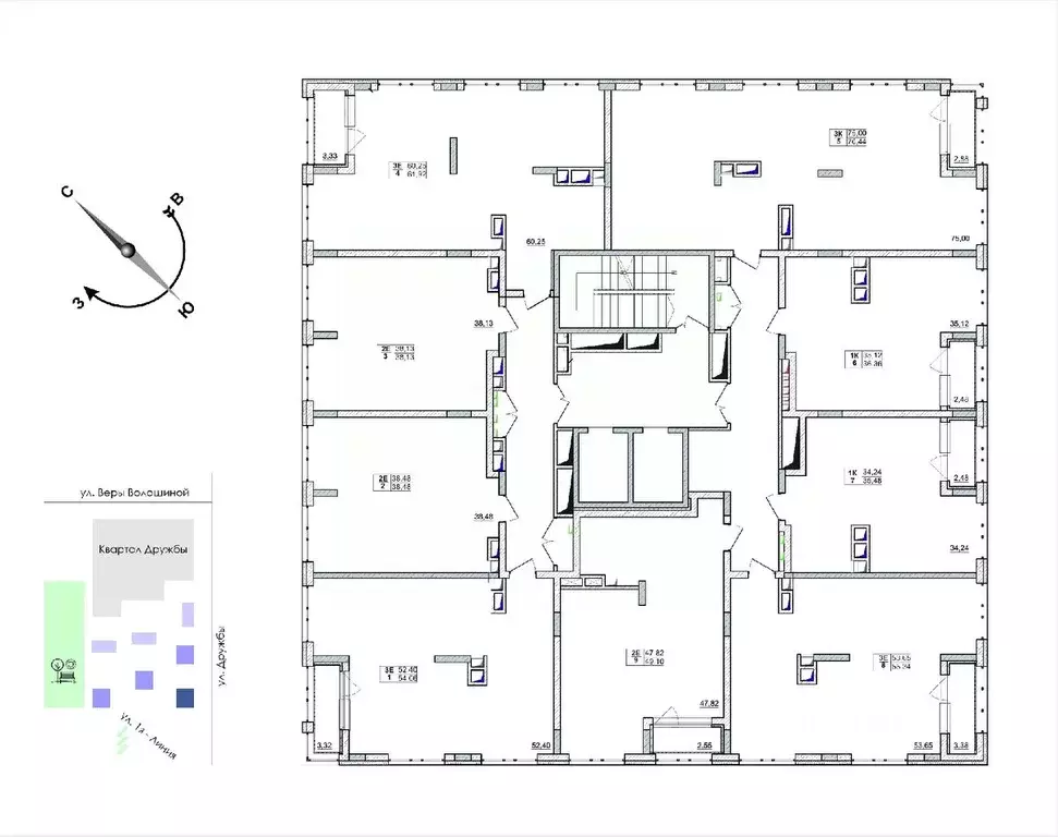 3-к кв. Кемеровская область, Кемерово ул. Дружбы, 11 (60.25 м) - Фото 2