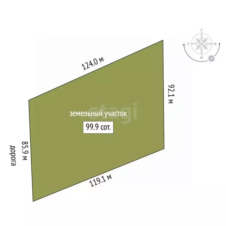 Участок в Саха (Якутия), Якутск Вилюйский тракт (99.0 сот.) - Фото 1