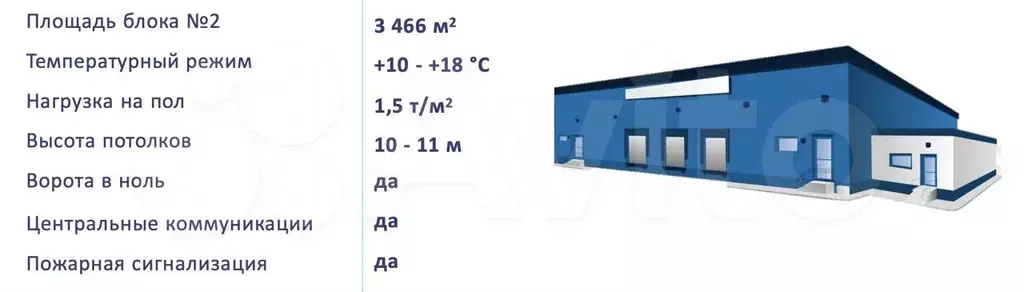 теплый склад. отдельное здание 3 466 м2 - Фото 0