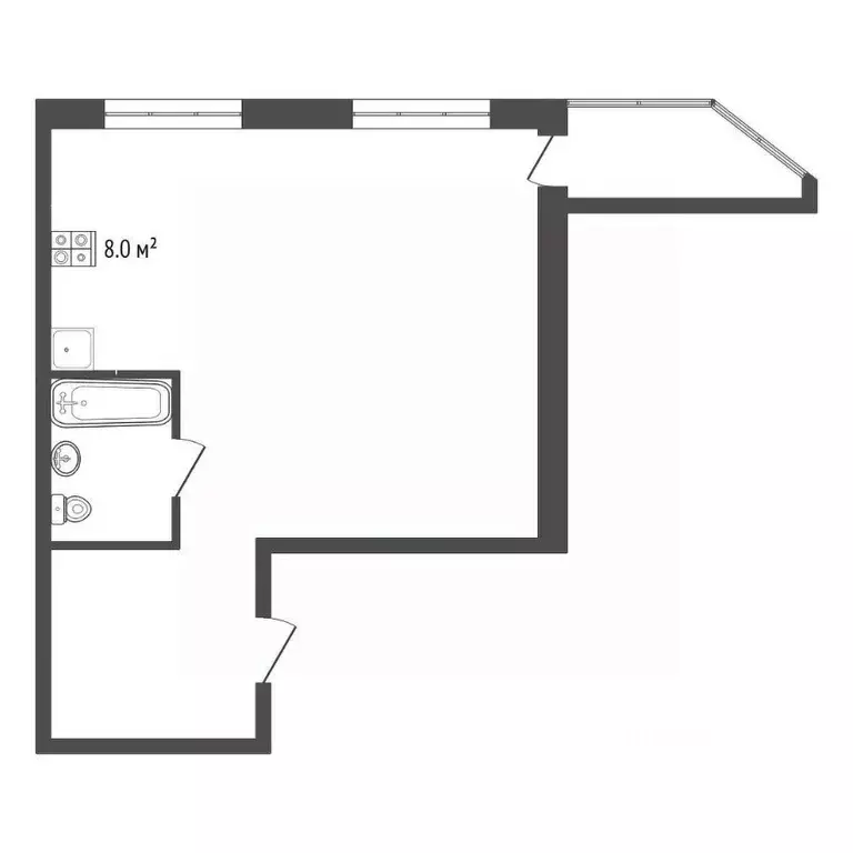 Студия Тамбовская область, Тамбов Советская ул., 17А (45.9 м) - Фото 2