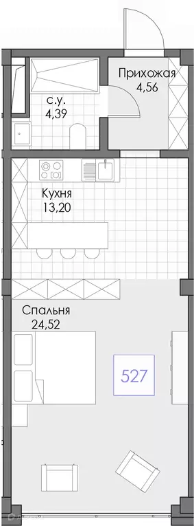 Продаётся 1-к квартира, 46.67 м - Фото 0