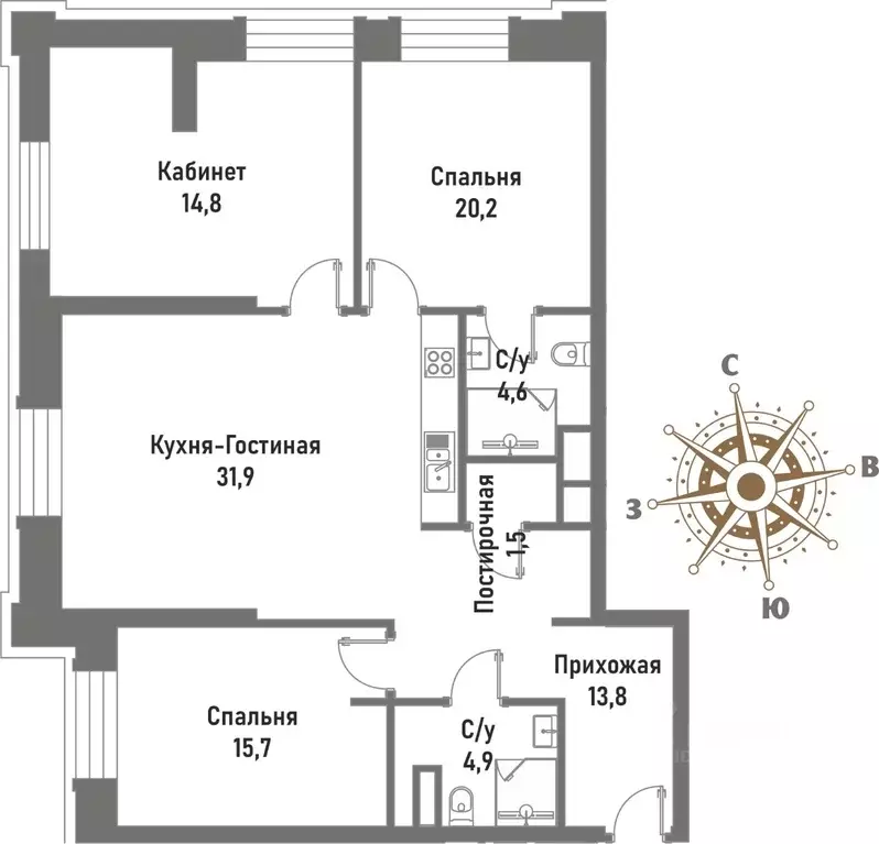 4-к кв. Москва ул. Матросская Тишина, 12 (107.4 м) - Фото 0
