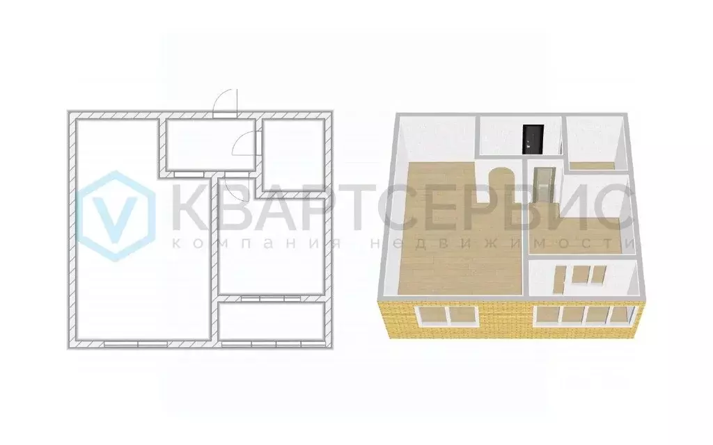 1-к кв. Омская область, Омск Пригородная ул., 3/2 (35.4 м) - Фото 2