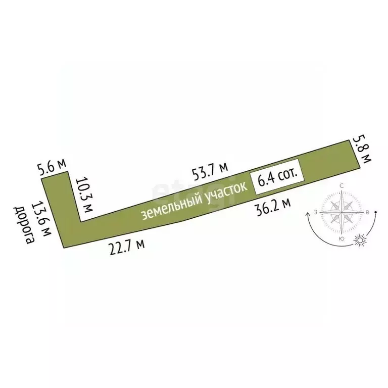 Участок в Татарстан, Мензелинск ул. Татарстан (6.3 сот.) - Фото 2