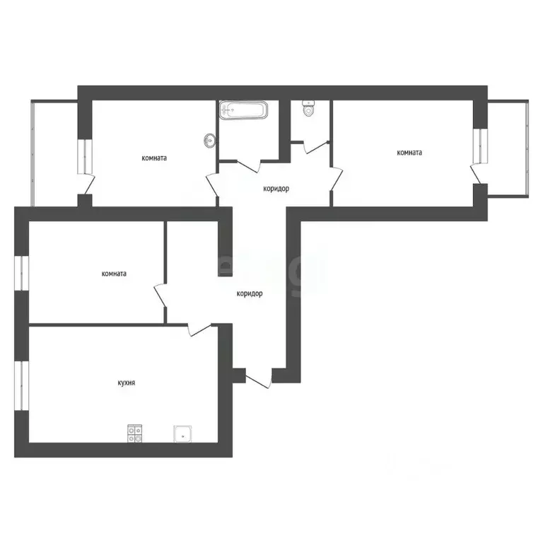 3-к кв. Воронежская область, Воронеж ул. Антонова-Овсеенко, 29 (83.2 ... - Фото 2