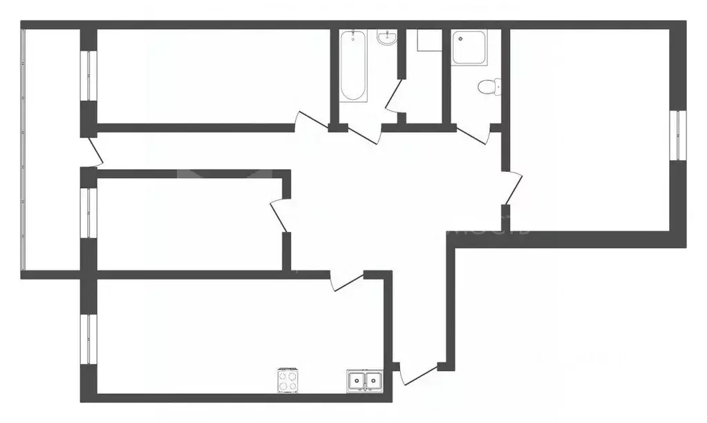 3-к кв. Тюменская область, Тюмень Солнечный проезд, 7 (96.3 м) - Фото 1