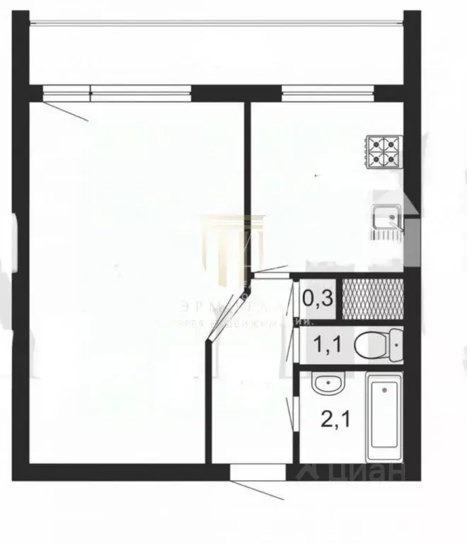 1-к кв. Санкт-Петербург Софийская ул., 57 (38.0 м) - Фото 1