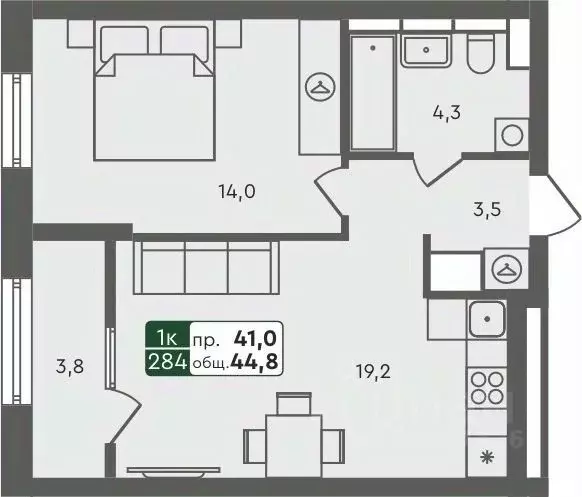 1-к кв. Курганская область, Курган Заозерный жилрайон, 6А мкр, 25/4 ... - Фото 0