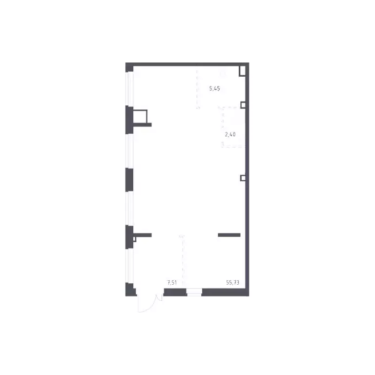 Помещение свободного назначения (71.09 м) - Фото 1