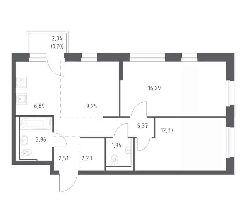 2-комнатная квартира: Владивосток, Первореченский район, микрорайон ... - Фото 1