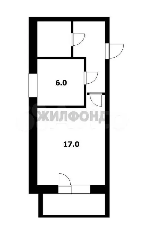 1-к. квартира, 29 м, 2/3 эт. - Фото 0