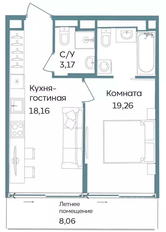 1-к кв. Крым, Саки ул. Морская (48.65 м) - Фото 0