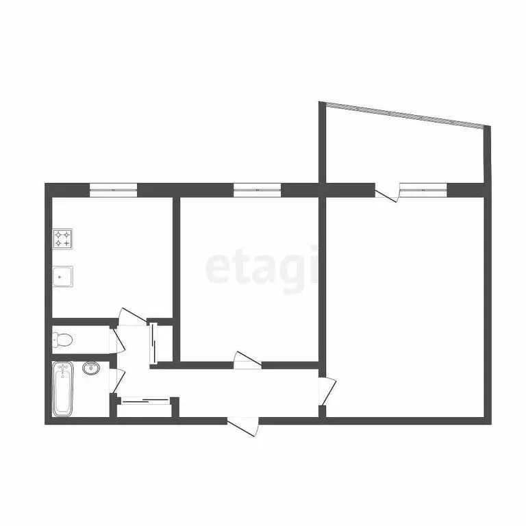 2-комнатная квартира: Тюмень, Широтная улица, 112 (53.4 м) - Фото 1