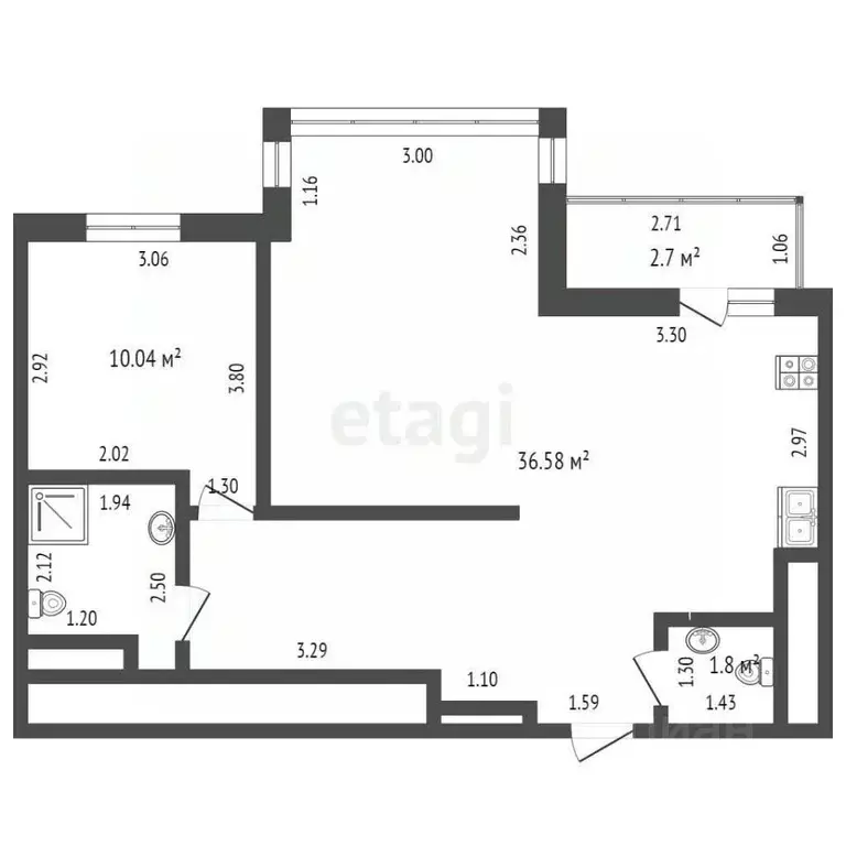 2-к кв. Московская область, Мытищи ул. Разведчика Абеля, 5 (54.3 м) - Фото 1