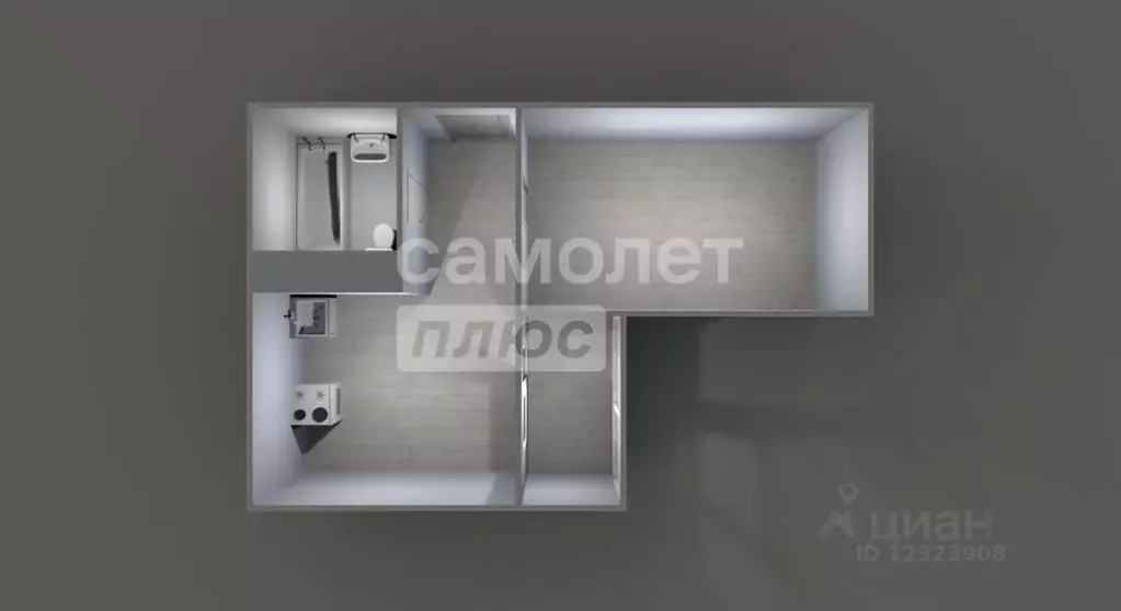 1-к кв. Московская область, Ленинский городской округ, Боброво пгт ул. ... - Фото 2