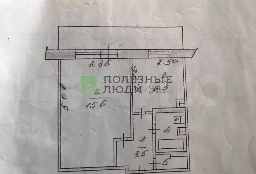 1-к. квартира, 29 м, 5/5 эт. - Фото 0