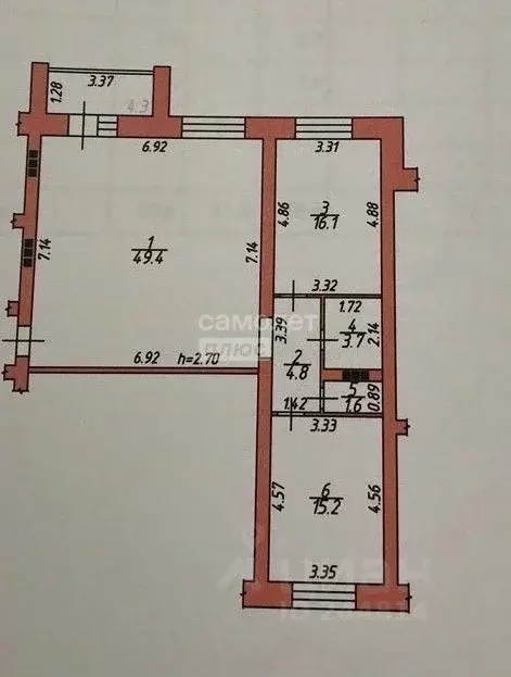 3-к кв. Орловская область, Орел ул. Бурова, 46 (90.8 м) - Фото 1