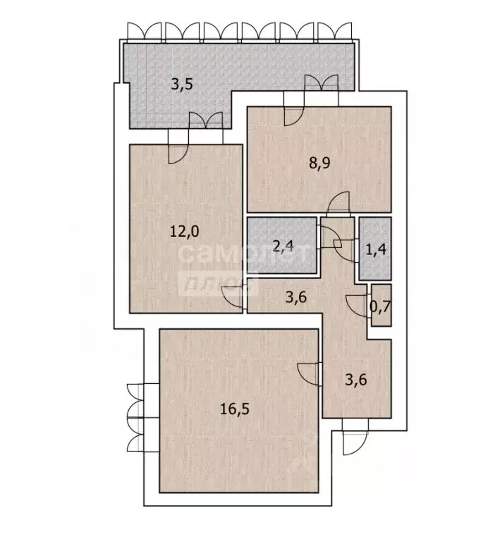 2-к кв. Краснодарский край, Туапсе ул. Богдана Хмельницкого, 52 (50.0 ... - Фото 2