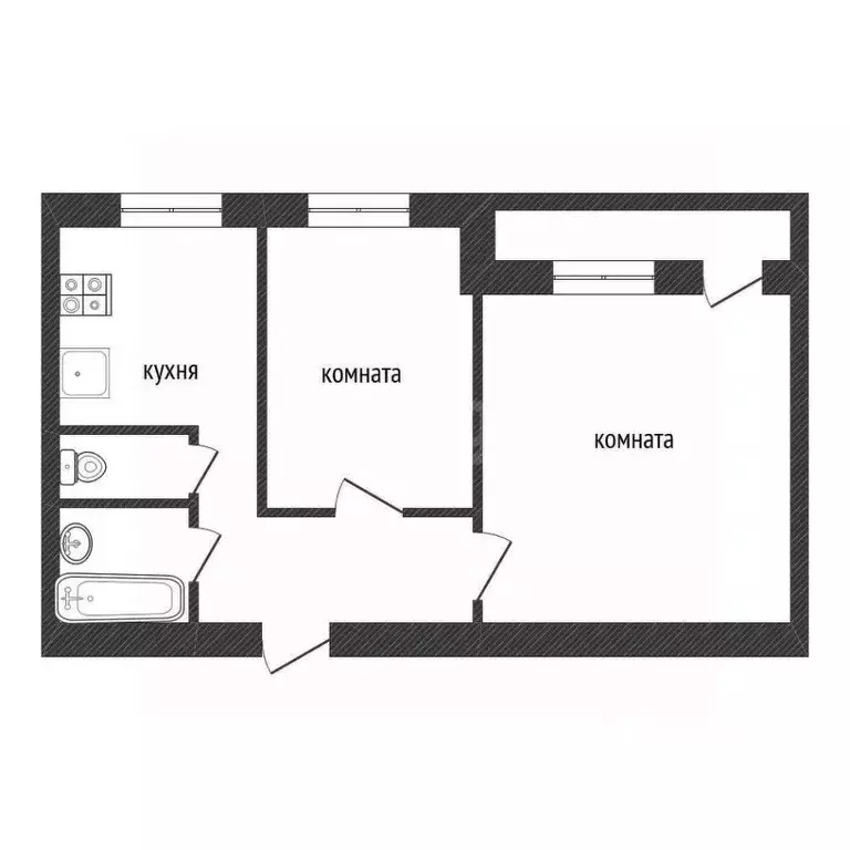 2-к кв. Ленинградская область, Кириши ул. Декабристов Бестужевых, 16 ... - Фото 2