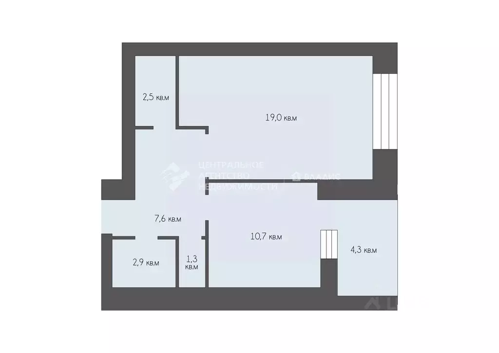 1-к кв. Рязанская область, Рязань ул. Большая, 106 (44.0 м) - Фото 2