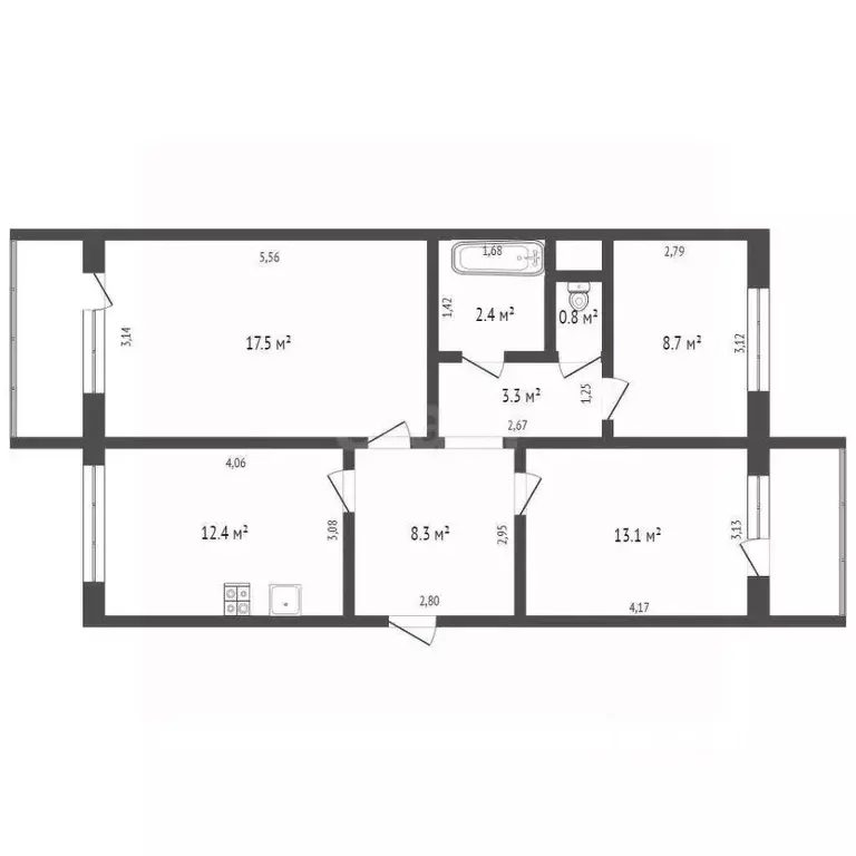 3-к кв. Алтайский край, Красногорский район, с. Красногорское ул. ... - Фото 2