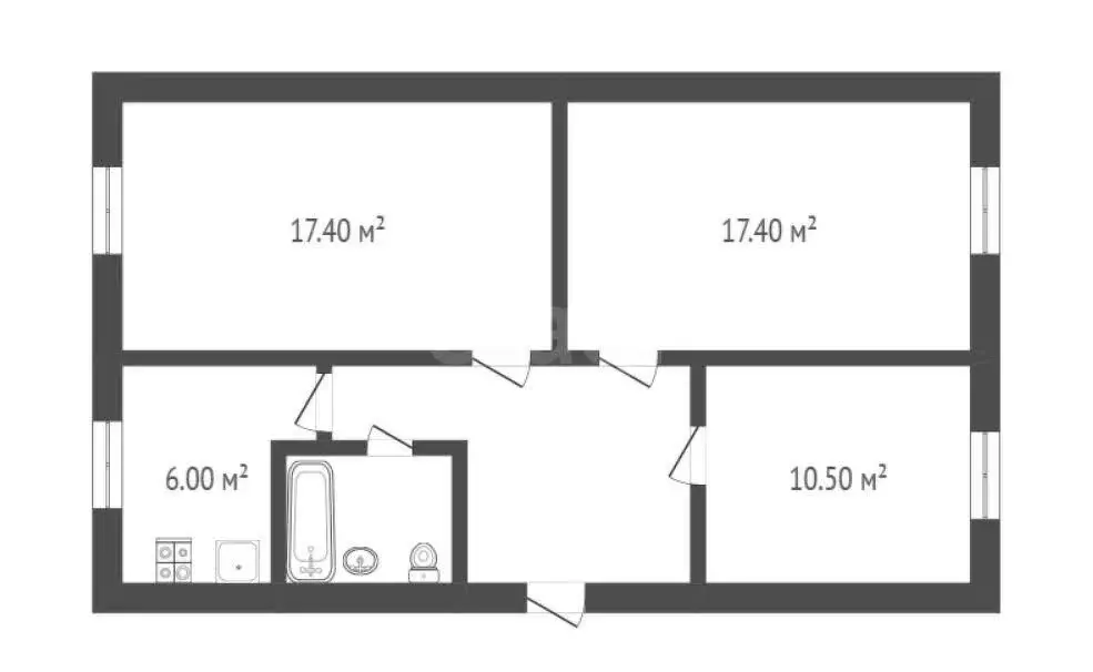 3-комнатная квартира: Борисоглебск, улица Терешковой, 16Б (61.5 м) - Фото 0