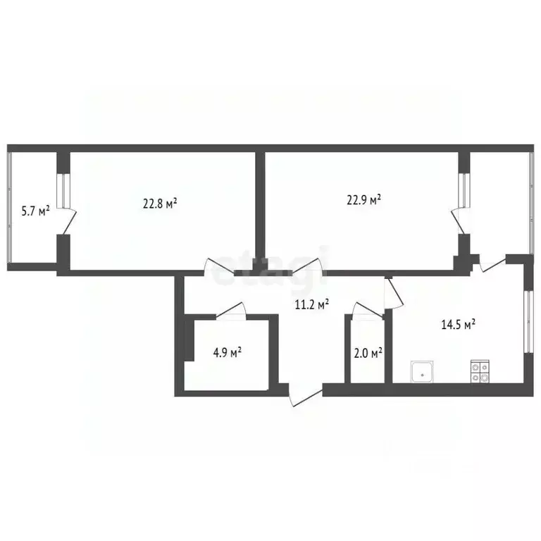 2-к кв. Севастополь просп. Победы, 44Б (84.3 м) - Фото 2