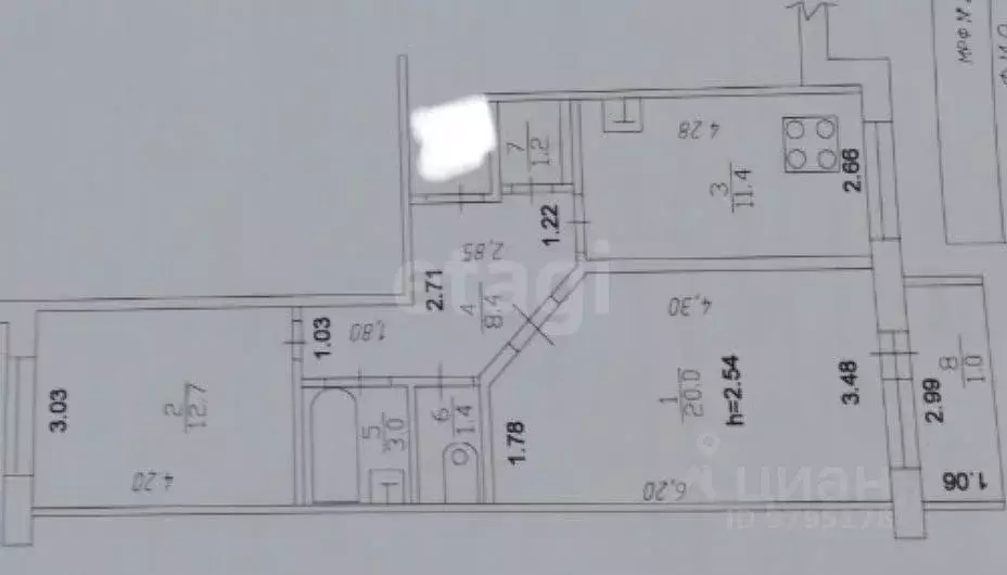 2-к кв. Татарстан, Казань ул. Фатыха Амирхана, 91А (60.0 м) - Фото 1