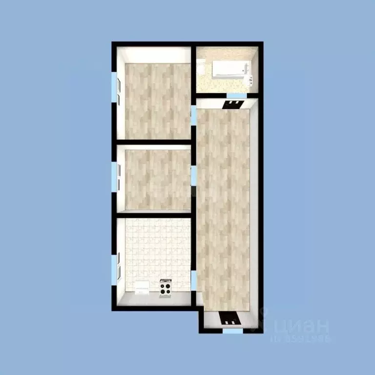 2-к кв. Тульская область, Алексин ул. Героев Алексинцев, 5 (55.4 м) - Фото 1