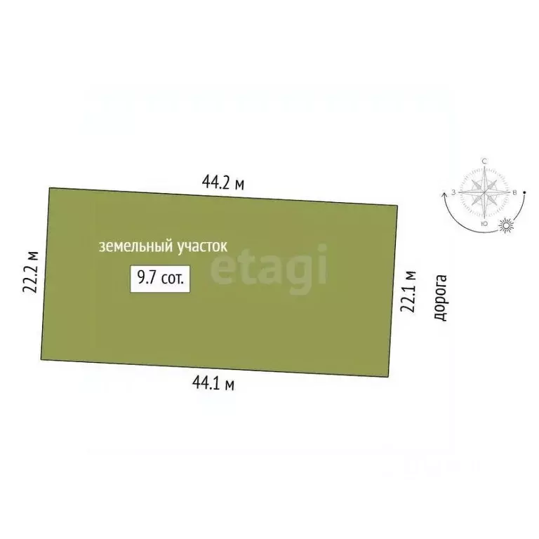 Участок в Тюменская область, Тюмень Большое Царево-1 СНТ,  (9.72 сот.) - Фото 2