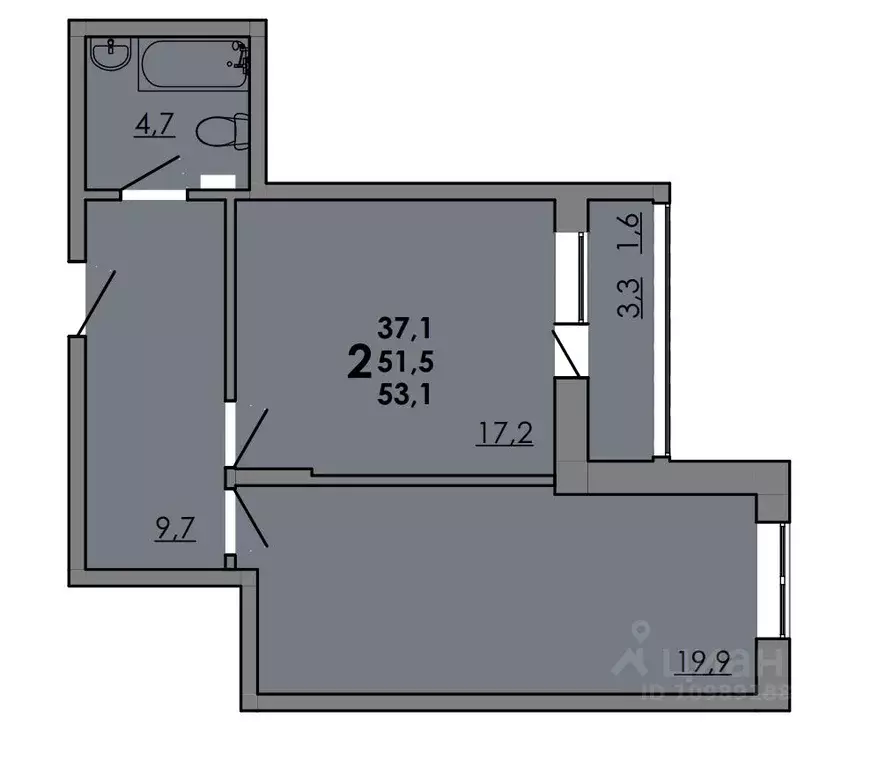 2-к кв. Ростовская область, Ростов-на-Дону просп. Маршала Жукова, 18/1 ... - Фото 0