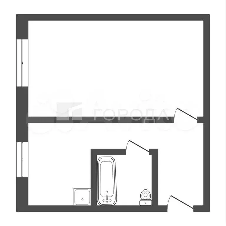 1-к. квартира, 30 м, 1/5 эт. - Фото 1