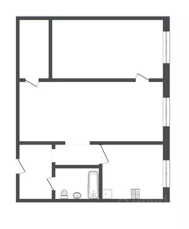 2-к кв. Кемеровская область, Прокопьевск ул. Советов, 10 (41.4 м) - Фото 2