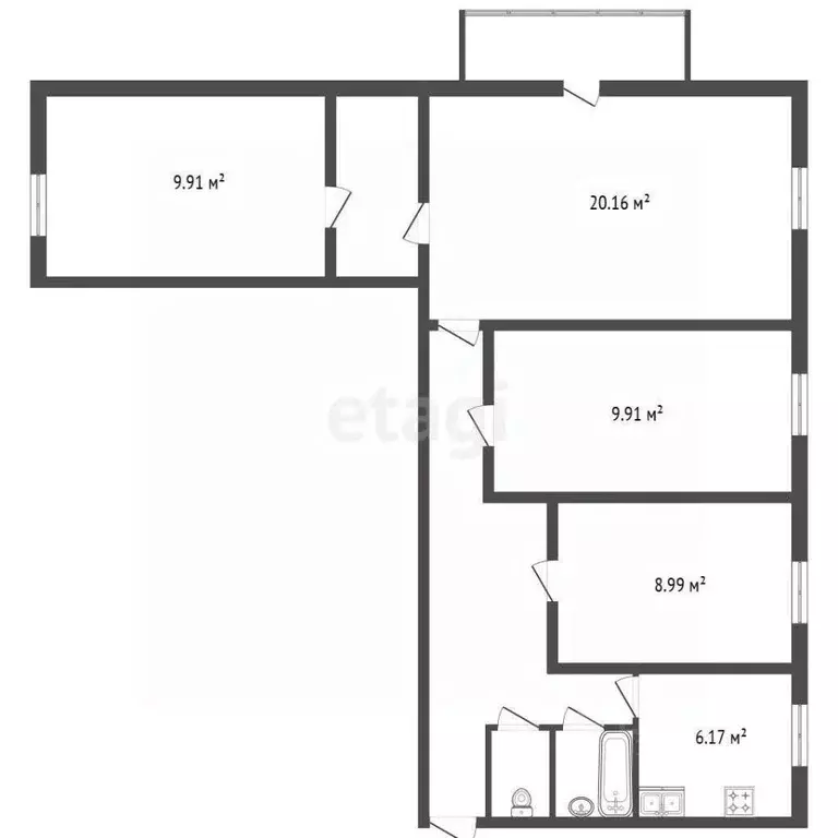 4-к кв. Санкт-Петербург просп. Наставников, 6 (72.7 м) - Фото 1