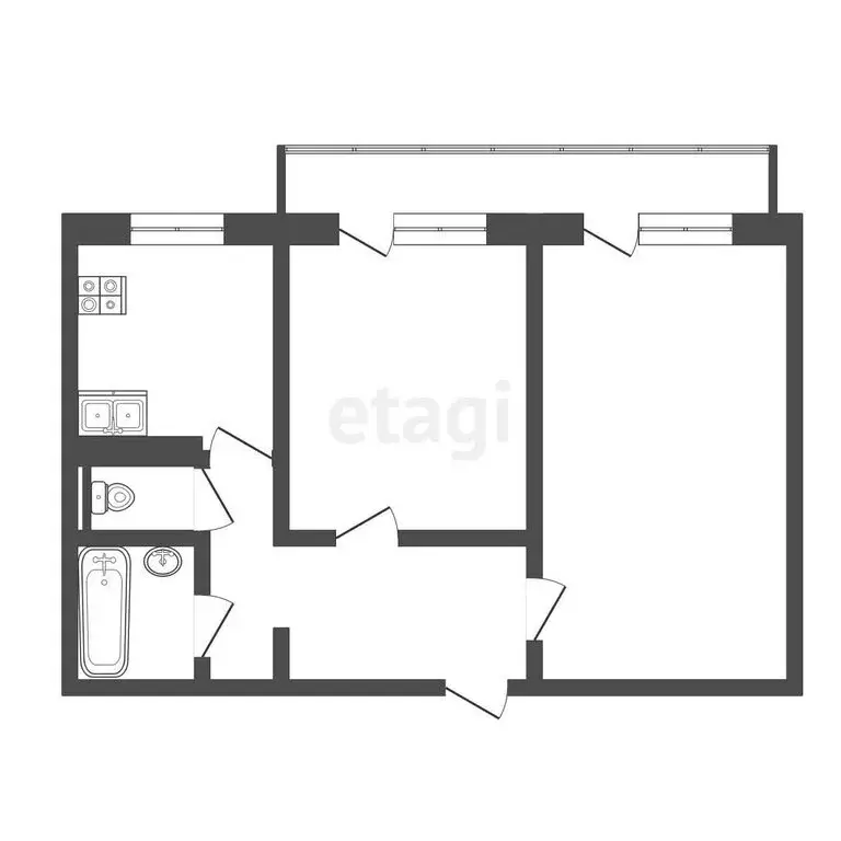 2-комнатная квартира: Псков, Индустриальная улица, 4 (46.8 м) - Фото 1