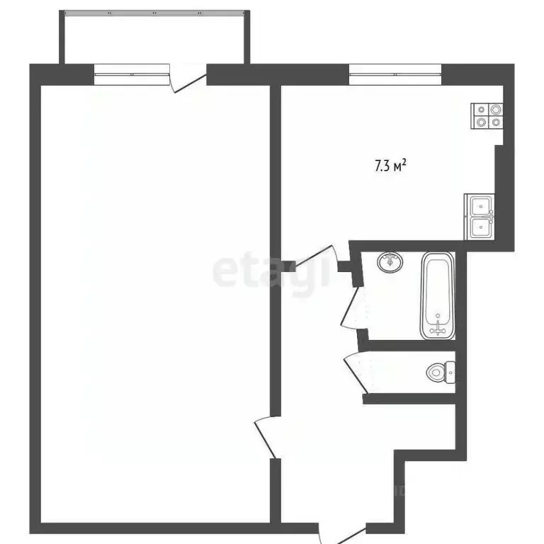 1-к кв. Московская область, Дмитров Внуковская ул., 29 (37.0 м) - Фото 2