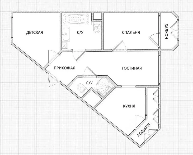 3-к кв. Московская область, Красногорск Успенская ул., 32 (81.3 м) - Фото 2