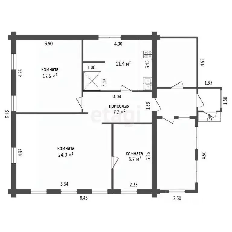 Дом в Башкортостан, Бирск ул. Курбатова (69 м) - Фото 2