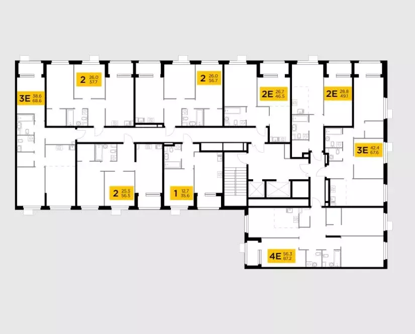 2-к кв. Московская область, Мытищи ул. Разведчика Абеля, 7 (66.0 м) - Фото 2
