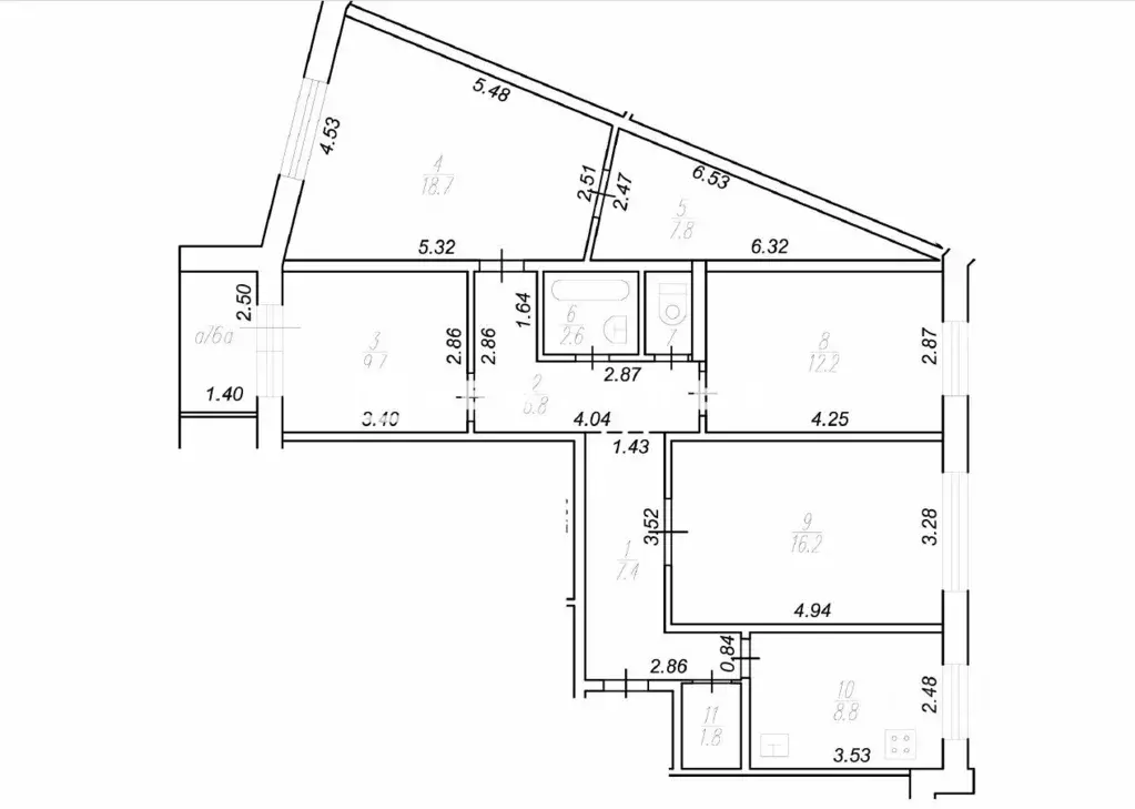 4-к кв. Рязанская область, Рязань ул. Бирюзова, 30 (93.3 м) - Фото 1