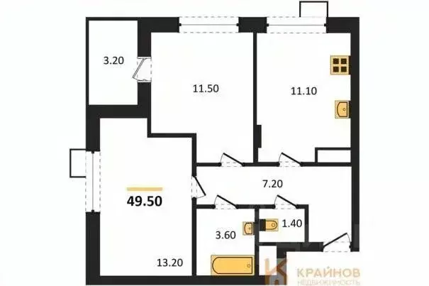 2-к кв. Воронежская область, Воронеж бул. Содружества, 6 (49.5 м) - Фото 0